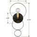 Luna 1 Light 7 inch English Bronze and Antique Gold ADA Sconce Wall Light