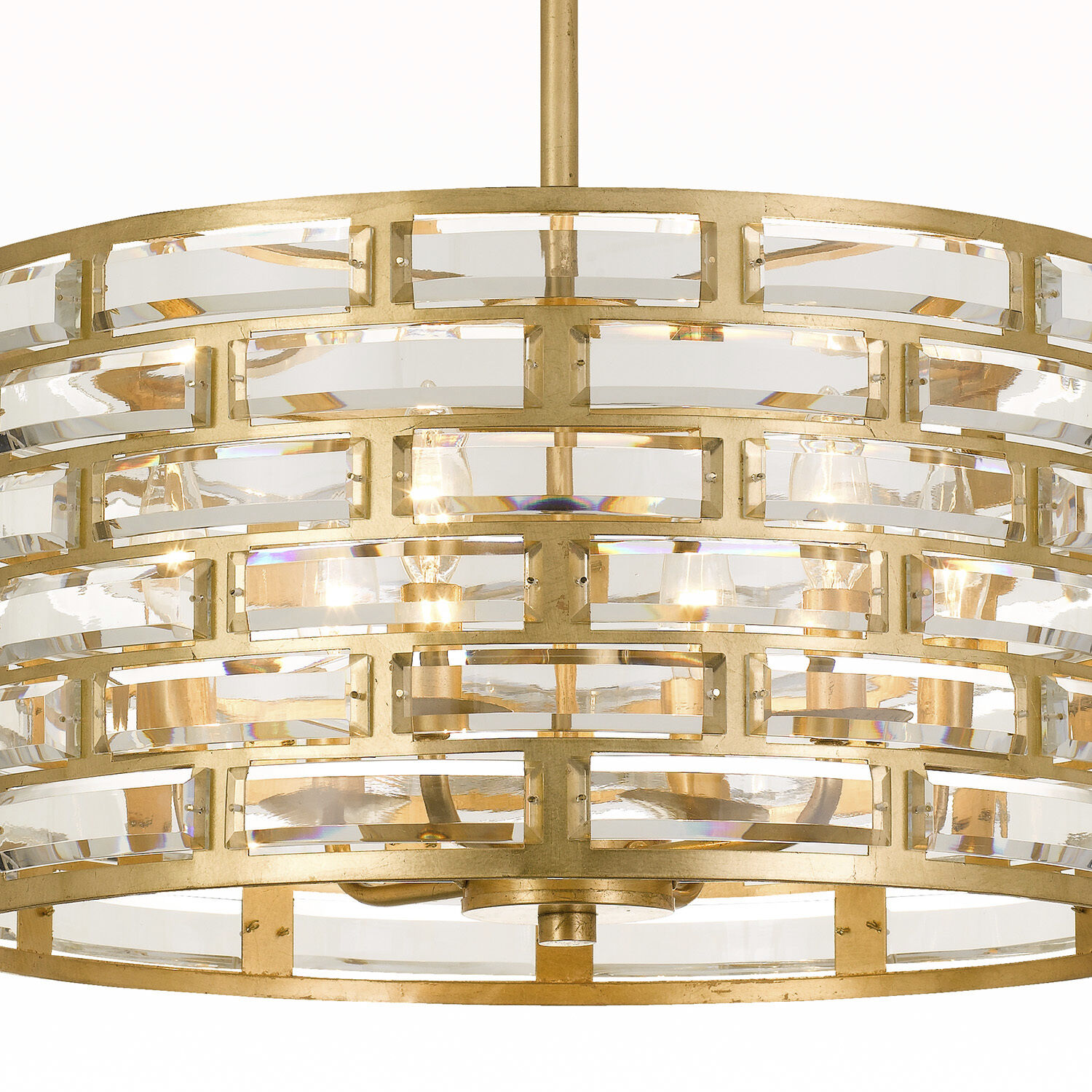 Meridian Pendant Ceiling Light in Antique Gold