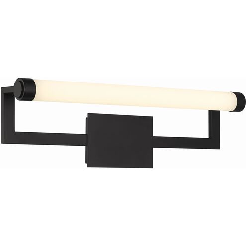 Clinton 1 Light 26.25 inch Matte Black Bathroom Vanity Light Wall Light