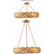 Broche 6 Light 24 inch Antique Gold Chandelier Ceiling Light