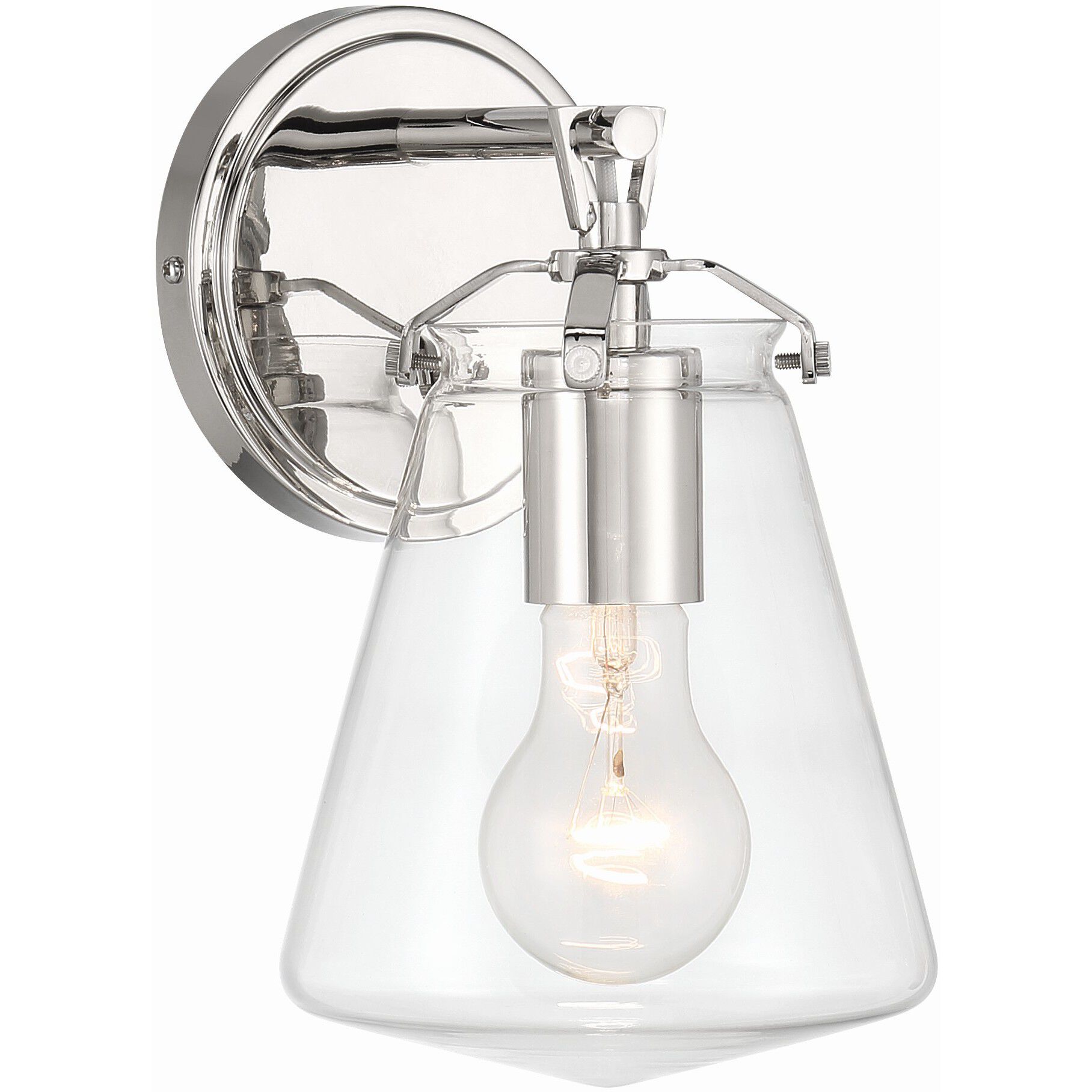 Voss Bath Sconce Wall Light in Polished Nickel