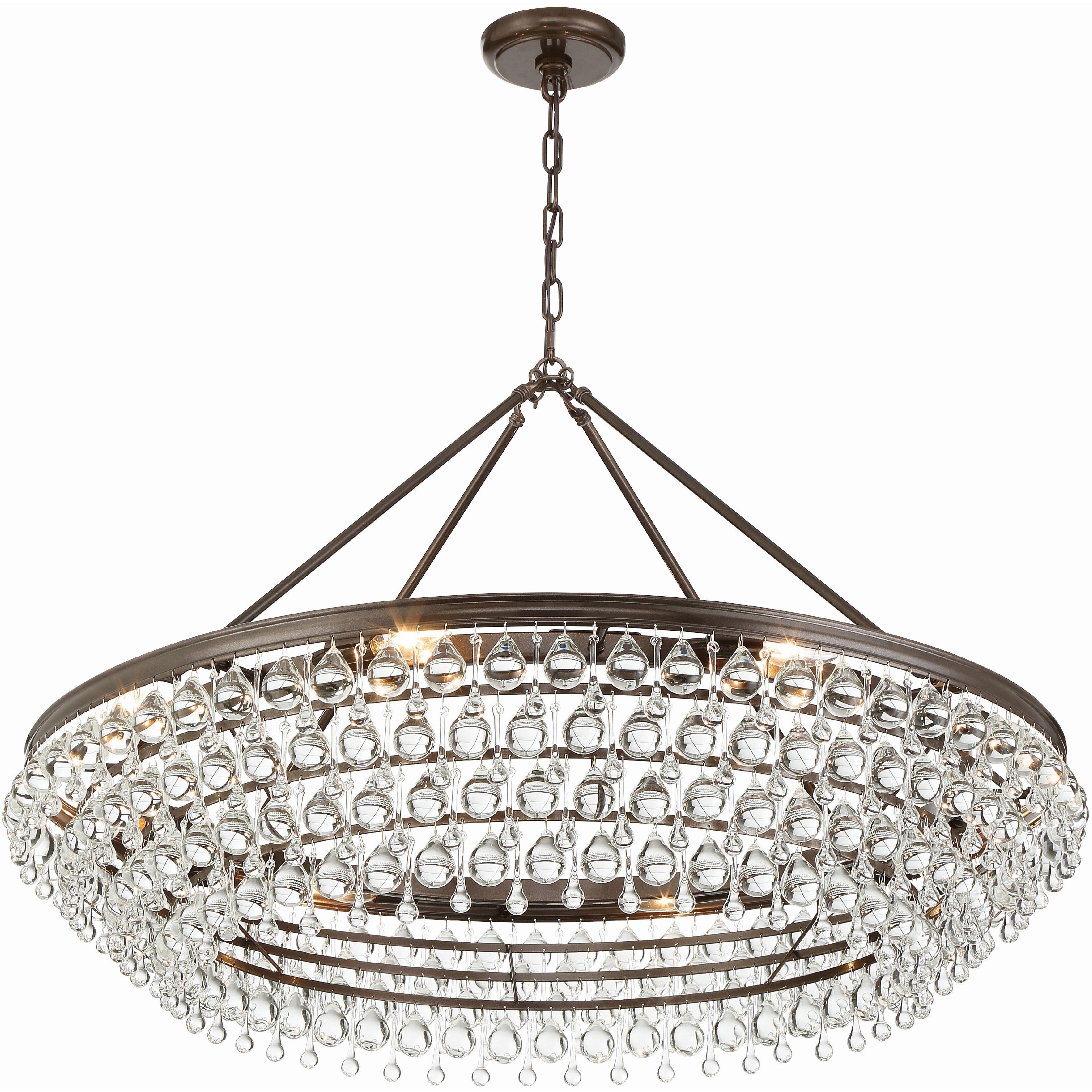 Calypso 8 Light 40 inch Vibrant Bronze Chandelier Ceiling Light