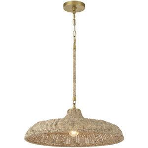 Odessa 1 Light 20.5 inch Soft Gold Pendant Ceiling Light