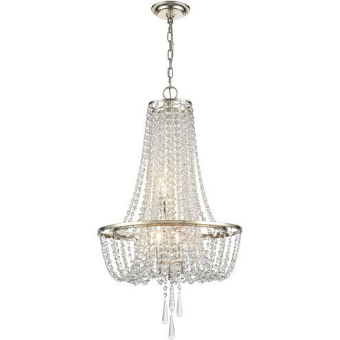 Arcadia 4 Light 18 inch Antique Silver Chandelier Ceiling Light