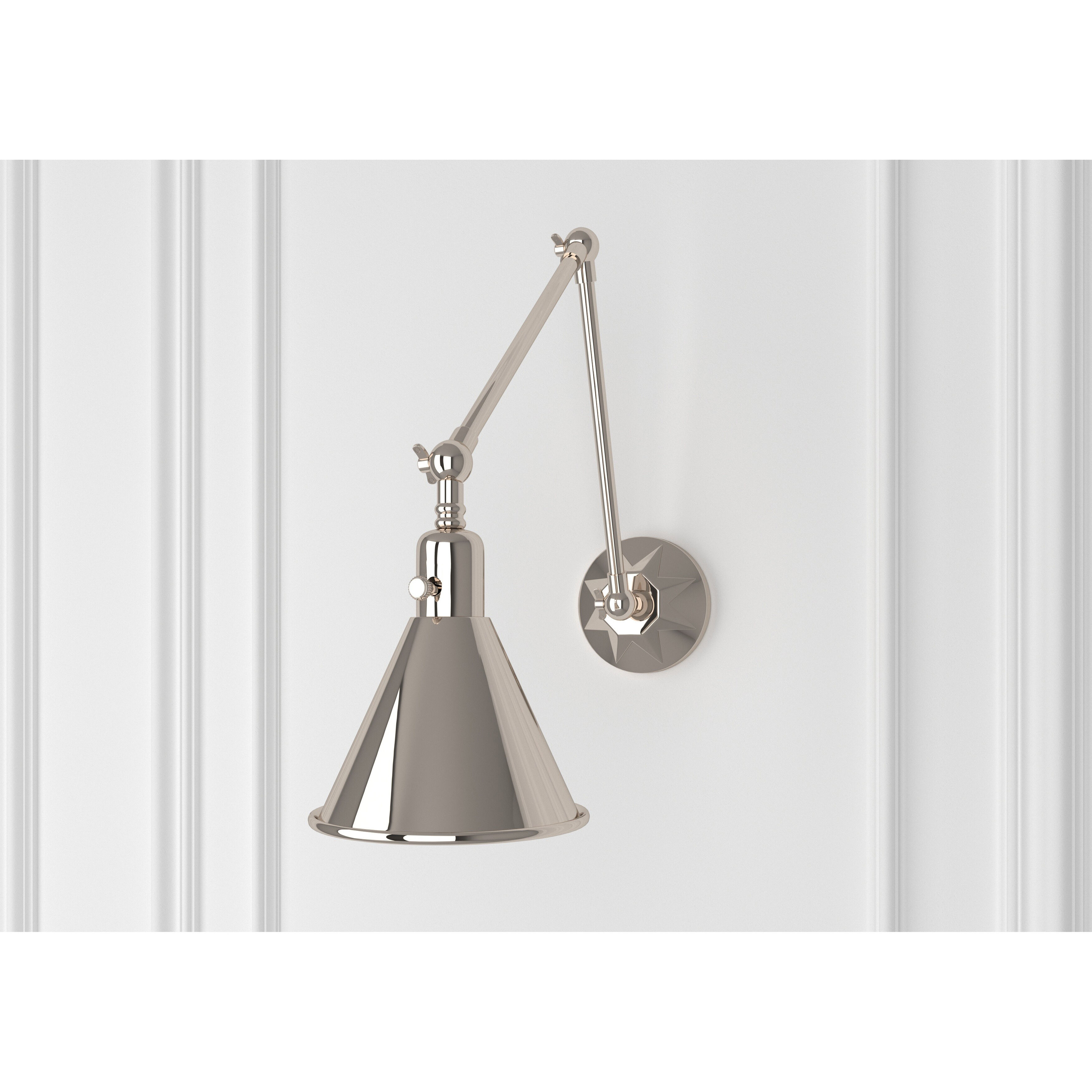 Morgan 24 inch 60.00 watt Polished Nickel Task Sconce Wall Light