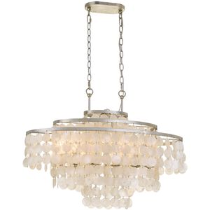 Brielle 6 Light 30 inch Antique Silver Chandelier Ceiling Light