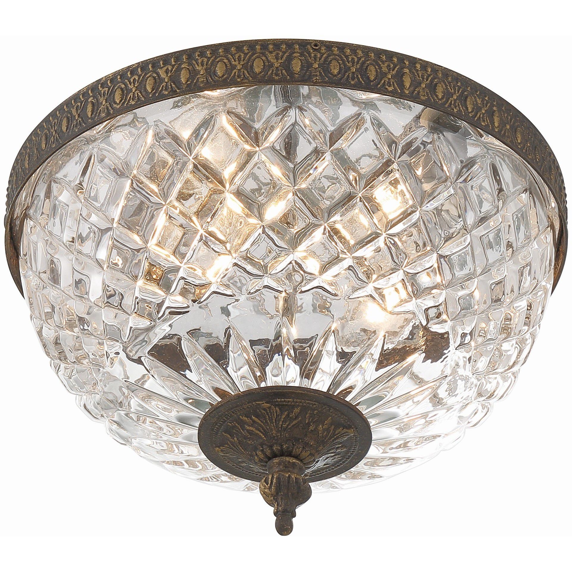 Radley 2 Light 10 inch English Bronze Flush Ceiling Light