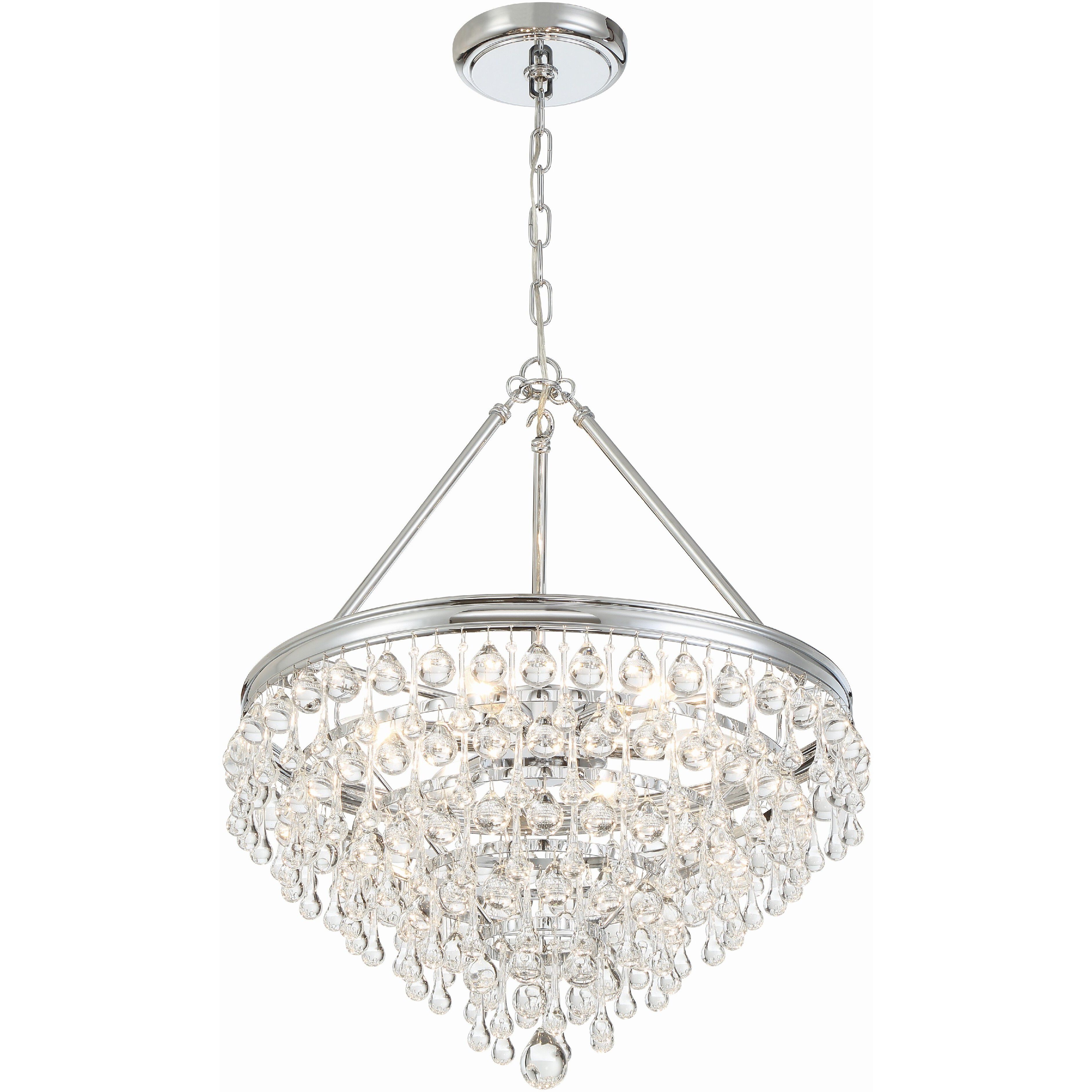 Calypso 6 Light 20 inch Polished Chrome Chandelier Ceiling Light