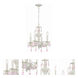 Paris Market 4 Light 13.5 inch Antique White Mini Chandelier Ceiling Light in Rose Colored Hand Cut