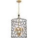 Stemmons 6 Light 16 inch Bronze and Antique Gold Chandelier Ceiling Light