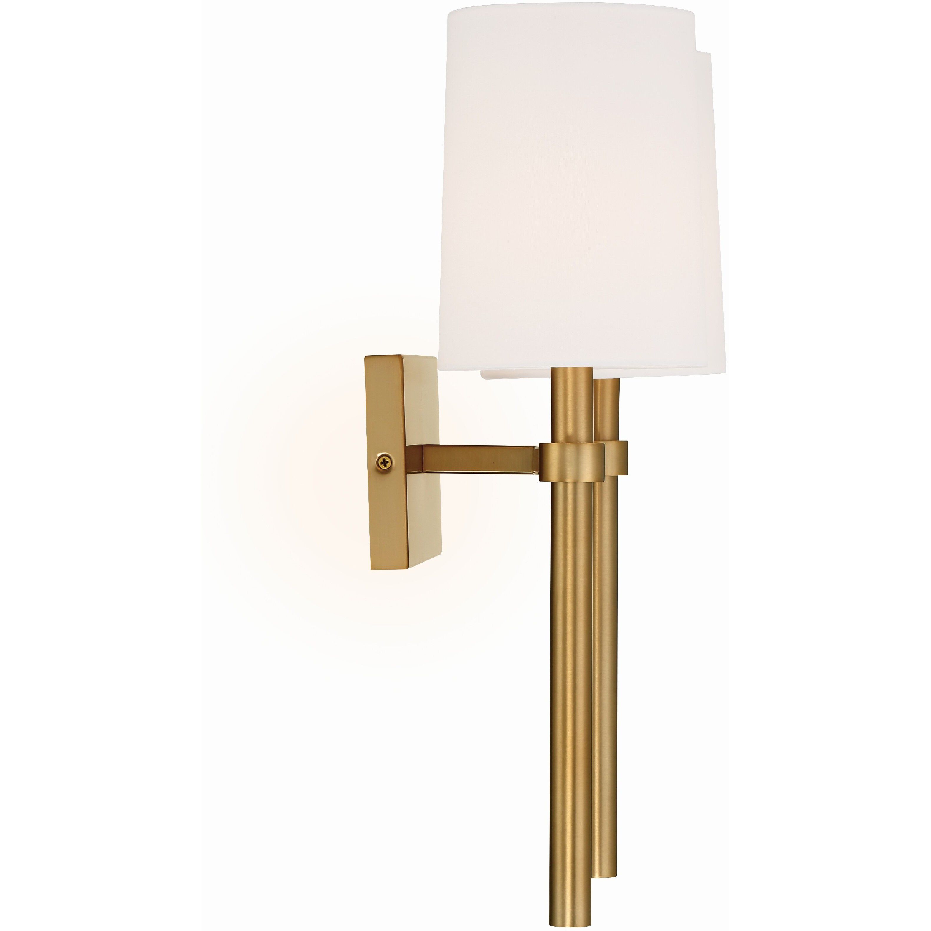 Bromley Bath Wall Light in Vibrant Gold