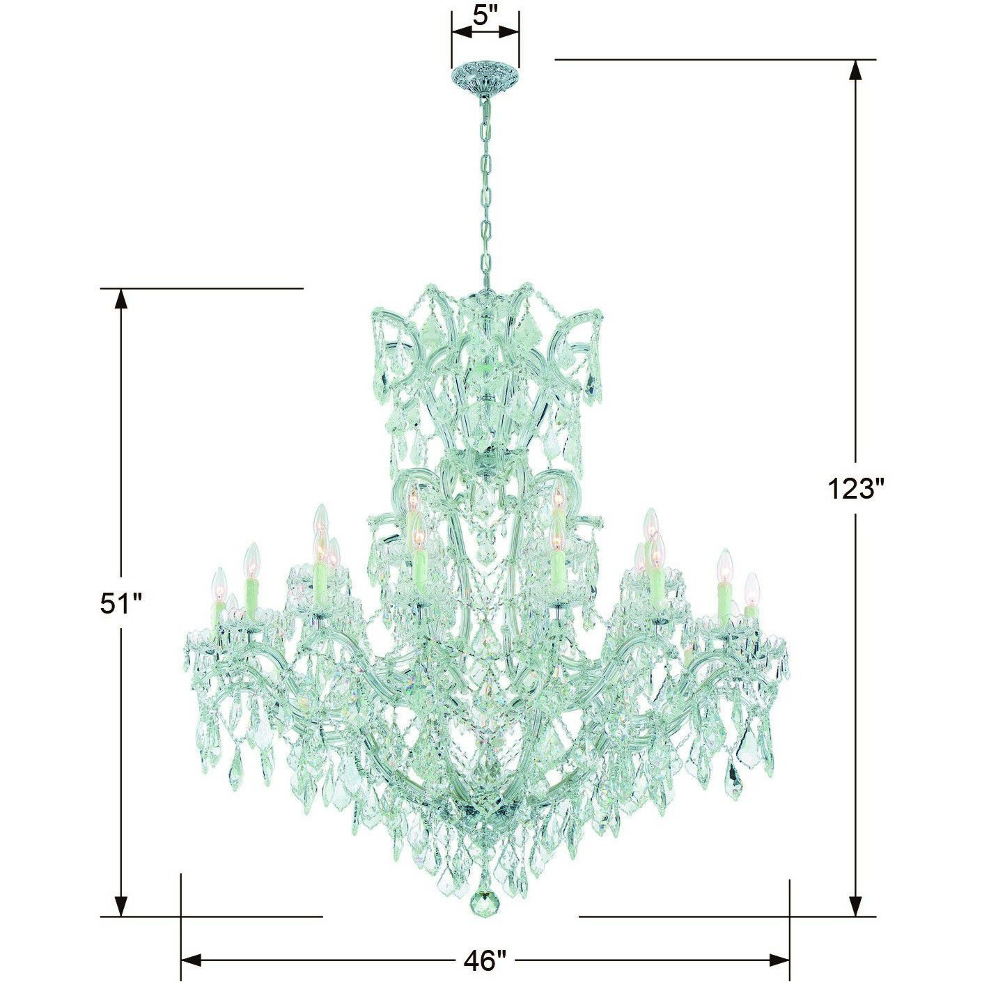 Maria Theresa 25 Light 46 inch Polished Chrome Chandelier Ceiling Light in Clear Swarovski Strass