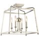 Sylvan 4 Light 16 inch Polished Nickel Semi Flush Ceiling Light