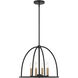 Abbott 4 Light 18.25 inch Black Lantern Chandelier Ceiling Light