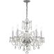 Traditional Crystal 5 Light 22 inch Polished Chrome Chandelier Ceiling Light in Clear Swarovski Strass