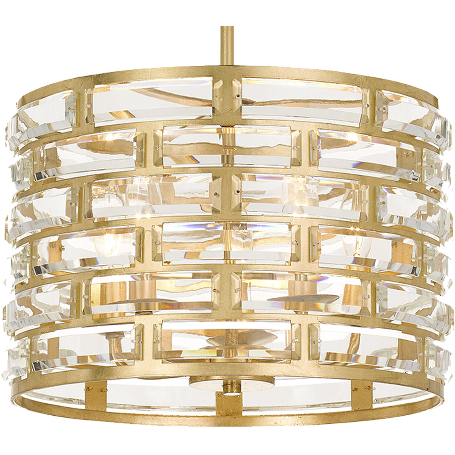 Meridian Pendant Ceiling Light in Antique Gold