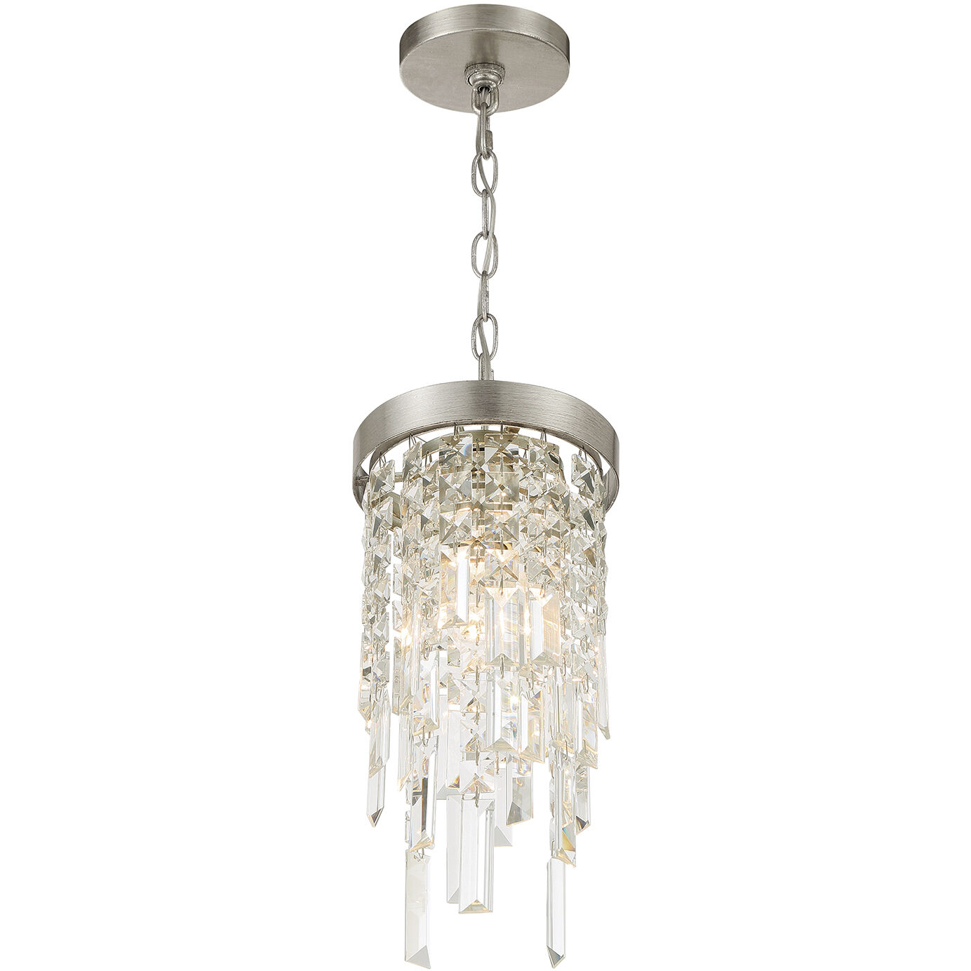 Winfield 1 Light 7 inch Antique Silver Mini Chandelier Ceiling Light