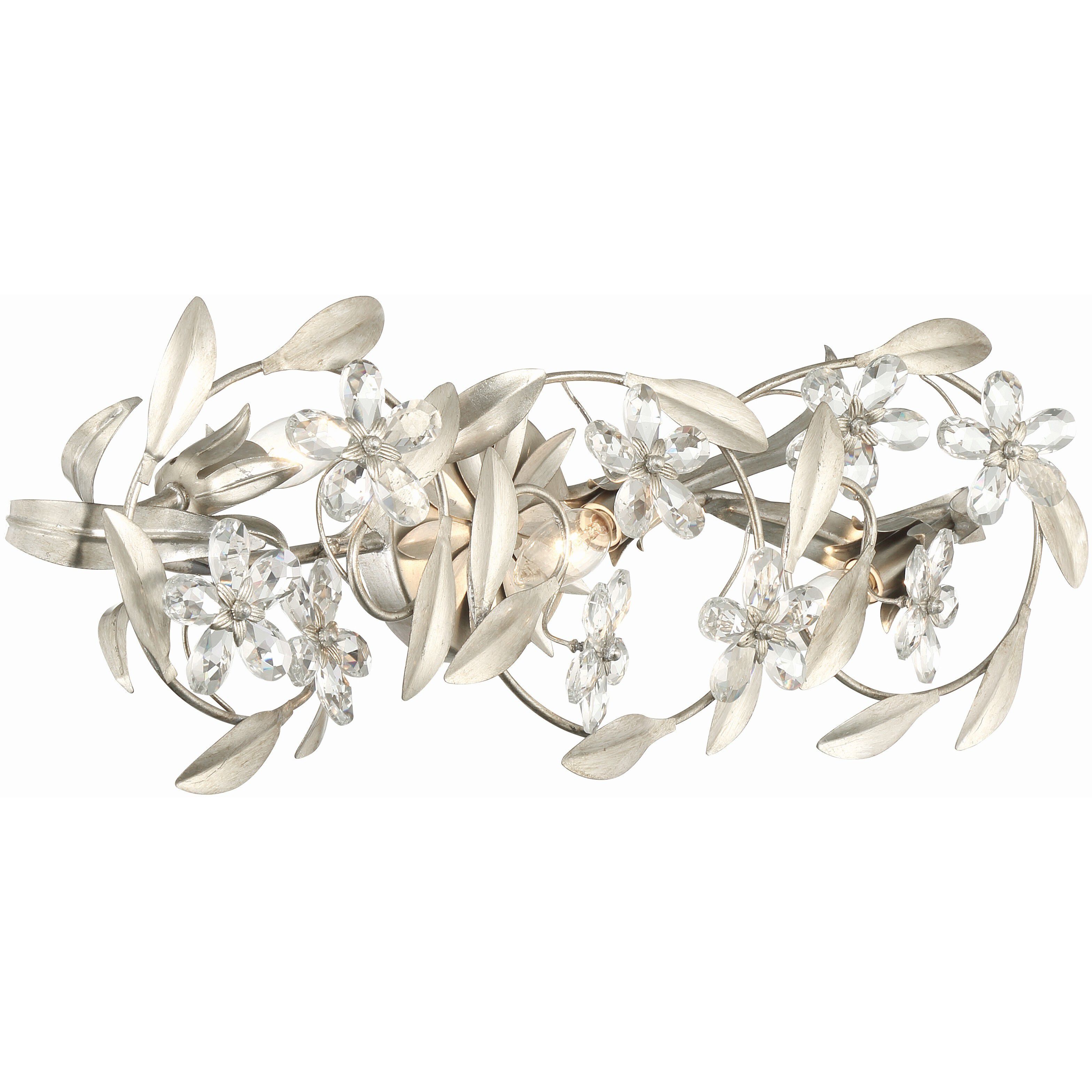 Marselle Bath Vanity Light Wall Light in Antique Silver