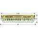 Calypso 8 Light 33 inch Vibrant Gold Bathroom Vanity Light Wall Light