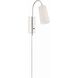 Alexa 13.25 inch 100.00 watt Polished Nickel Task Sconce Wall Light
