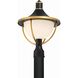 Atlas 1 Light 18.5 inch Matte Black and Textured Gold Outdoor Post