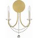 Delilah Bath Wall Light in Aged Brass