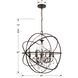 Solaris 6 Light 40 inch English Bronze Chandelier Ceiling Light in Clear Spectra