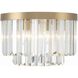 Hayes 4 Light 16 inch Aged Brass Flush Ceiling Light