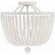Rylee 4 Light 16.5 inch Matte White Semi Flush Ceiling Light in White Wood
