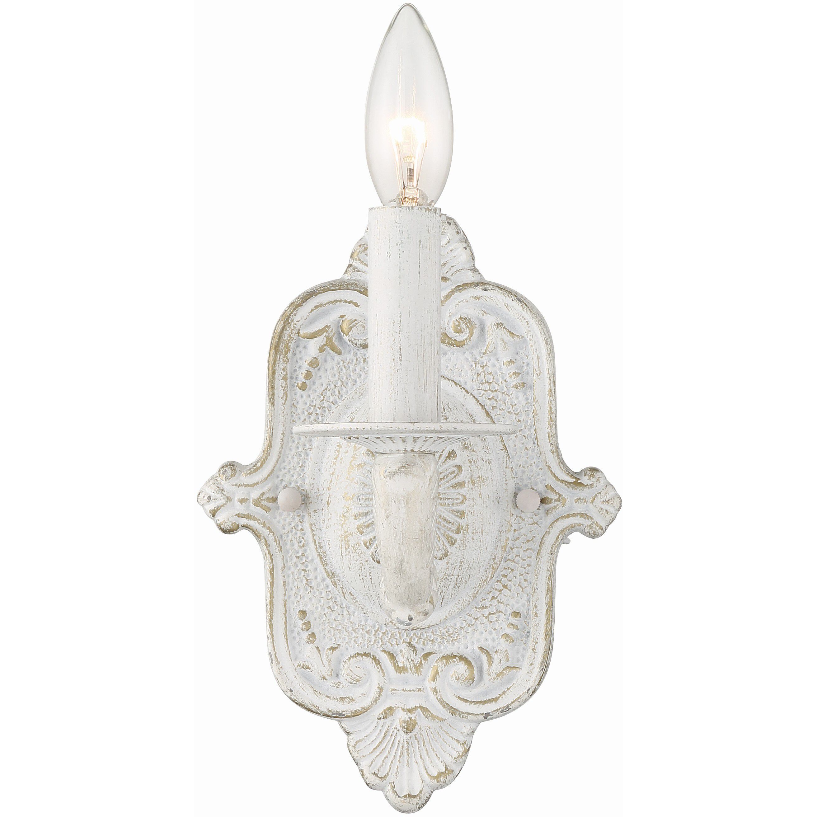 Paris Market Sconce Wall Light in Antique White