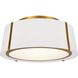 Fulton 3 Light 18 inch Antique Gold Semi Flush Ceiling Light
