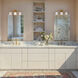 Fulton Bath Vanity Light Wall Light in Antique Gold, White