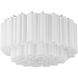 Addis 7 Light 22.25 inch Polished Chrome Flush Mount Ceiling Light in Tronchi Glass White
