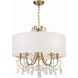 Othello 5 Light 24 inch Vibrant Gold Chandelier Ceiling Light in Clear Spectra