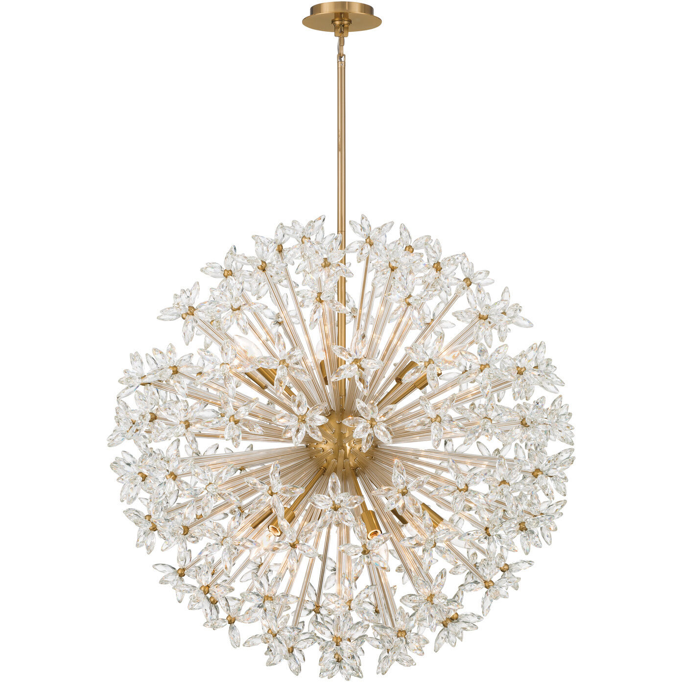 Adley 12 Light 34 inch Aged Brass Chandelier Ceiling Light