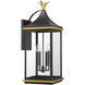Simpson Wall Sconce Wall Light in Matte Black and Textured Gold