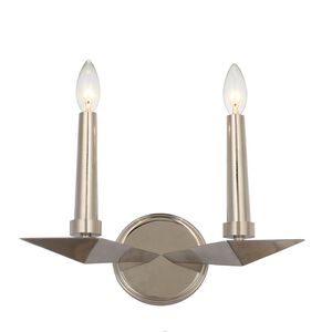 Palmer 2 Light 11.75 inch Polished Nickel Sconce Wall Light