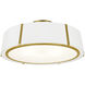 Fulton 6 Light 24 inch Antique Gold Semi Flush Ceiling Light