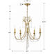Arcadia 5 Light 23.5 inch Antique Gold Chandelier Ceiling Light in Antique Brass and Black