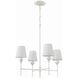 Broche 4 Light 28 inch Matte White Chandelier Ceiling Light