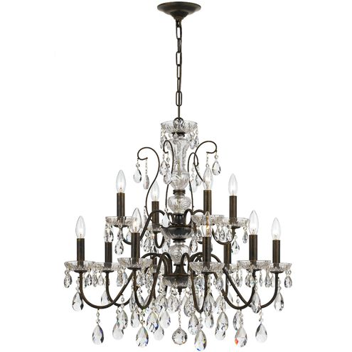 Butler 12 Light 29 inch English Bronze Chandelier Ceiling Light in Clear Hand Cut