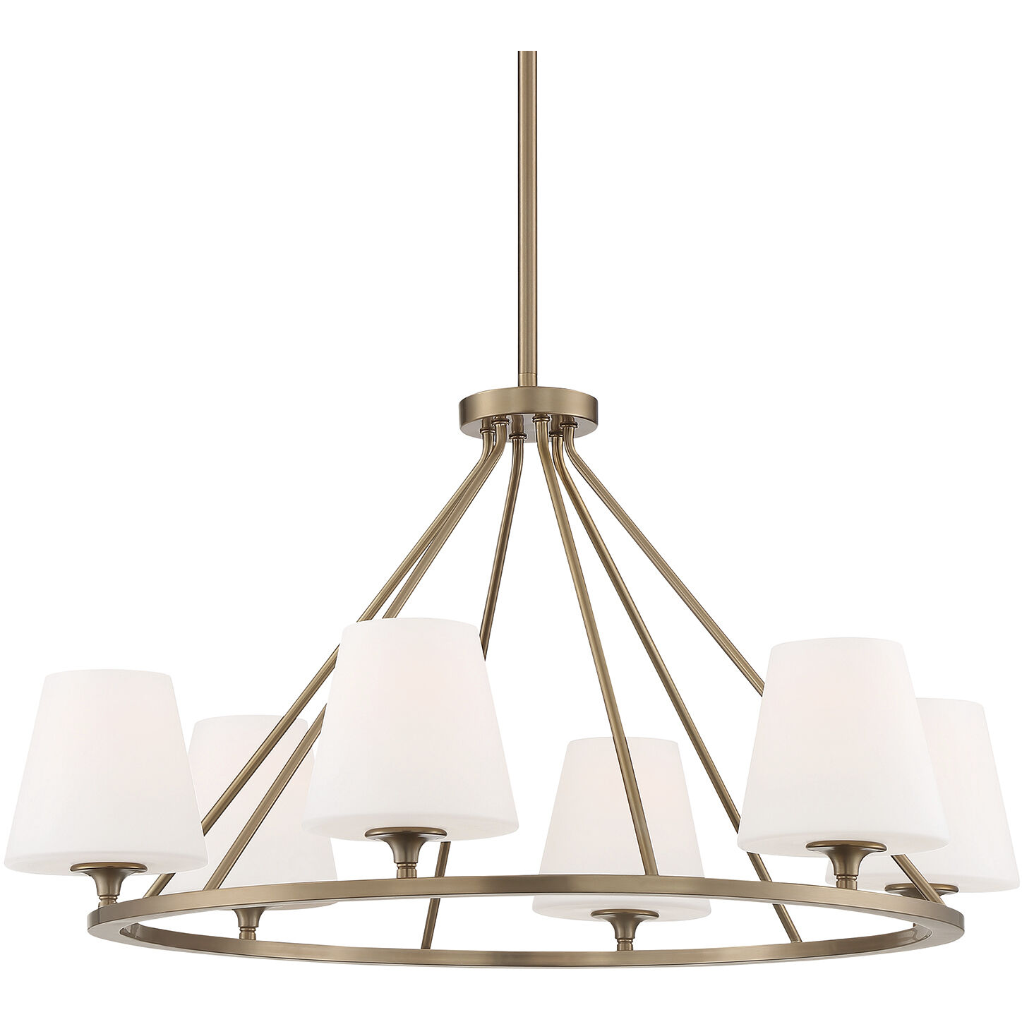 Keenan 6 Light 31.25 inch Vibrant Gold Chandelier Ceiling Light