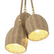 Jace 3 Light 11 inch Soft Gold Pendant Ceiling Light