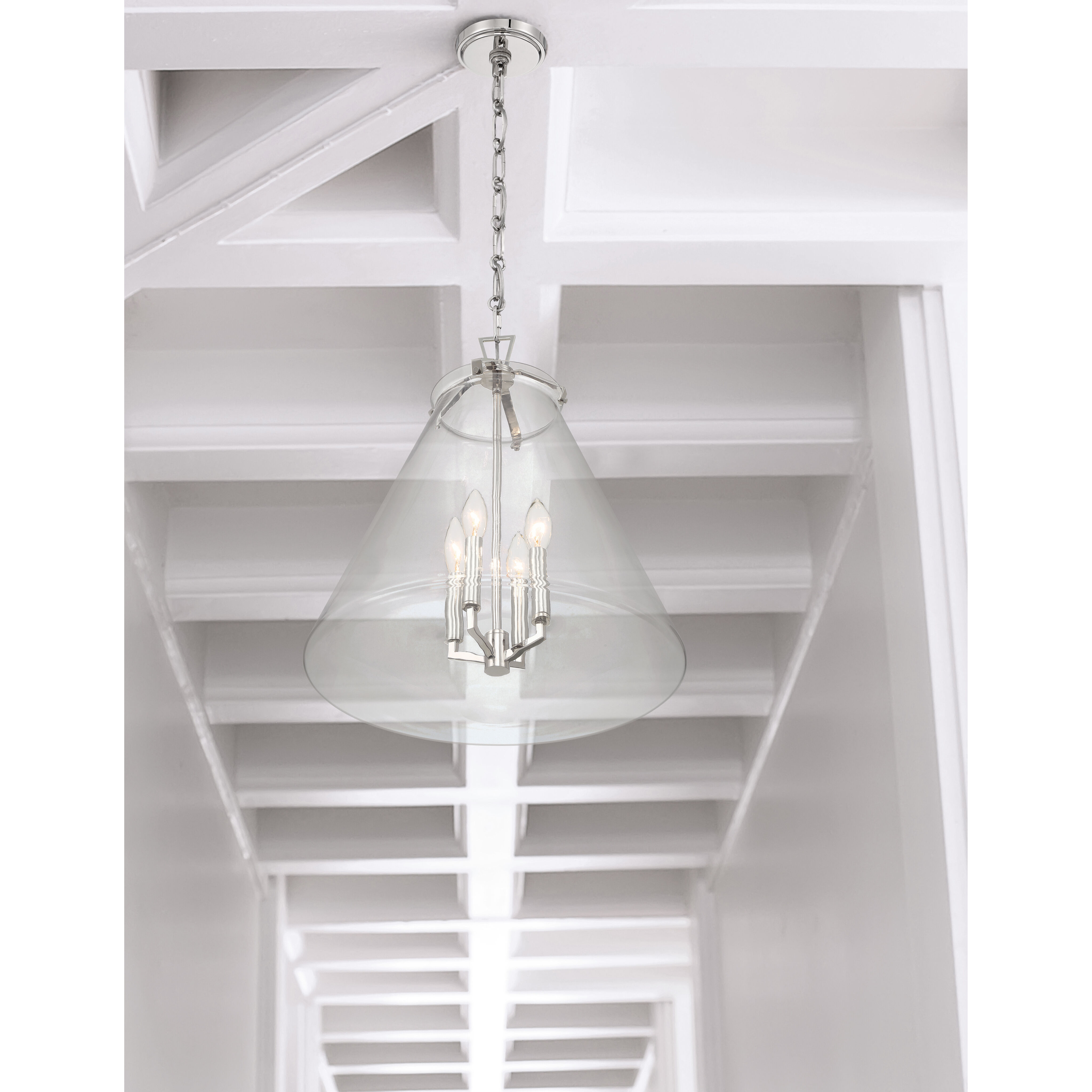 Voss Pendant Ceiling Light in Polished Nickel
