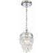 Calypso 1 Light 7.25 inch Polished Chrome Chandelier Ceiling Light