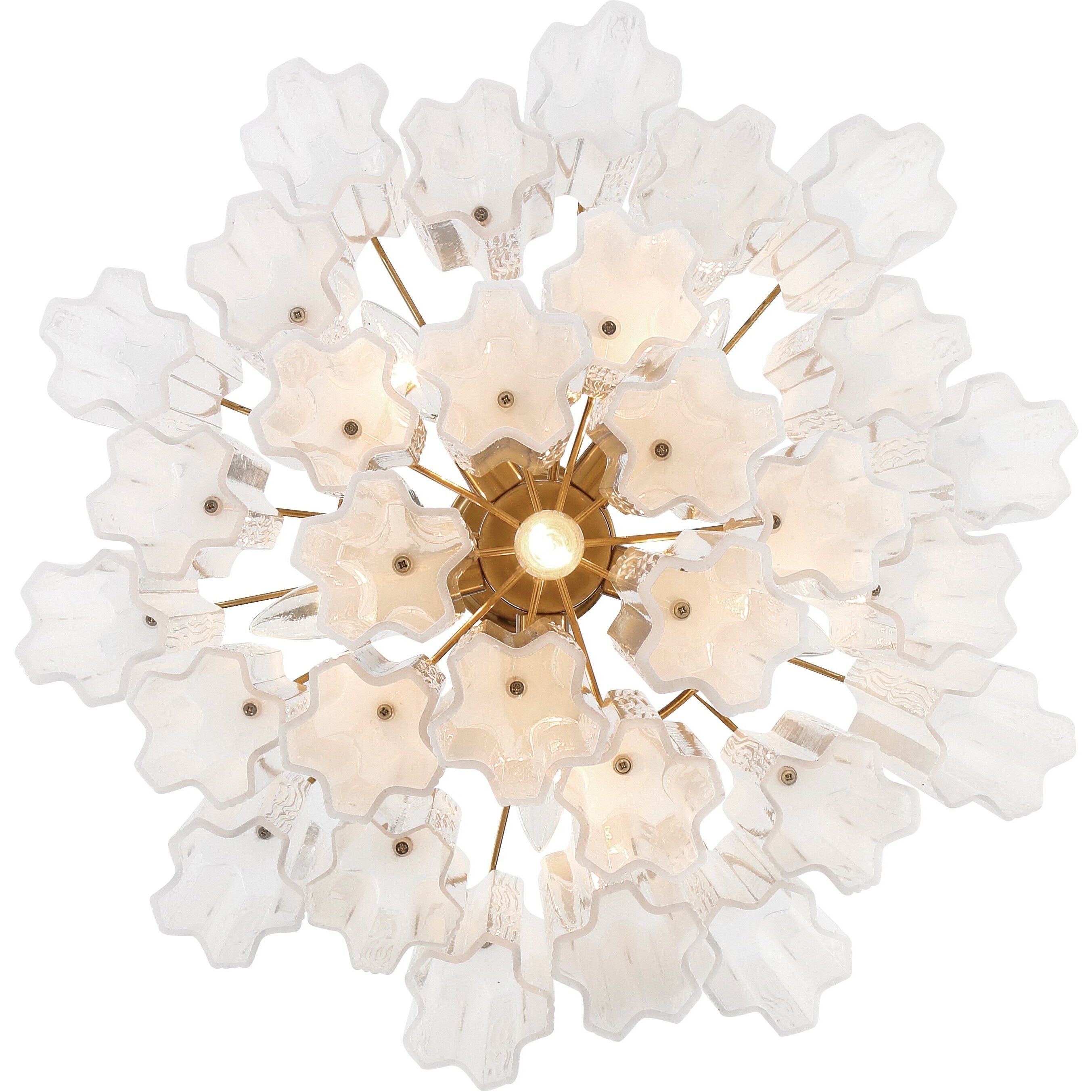Crystorama ADD-306-AG-WH Addis 6 Light 19.75 inch Aged Brass
