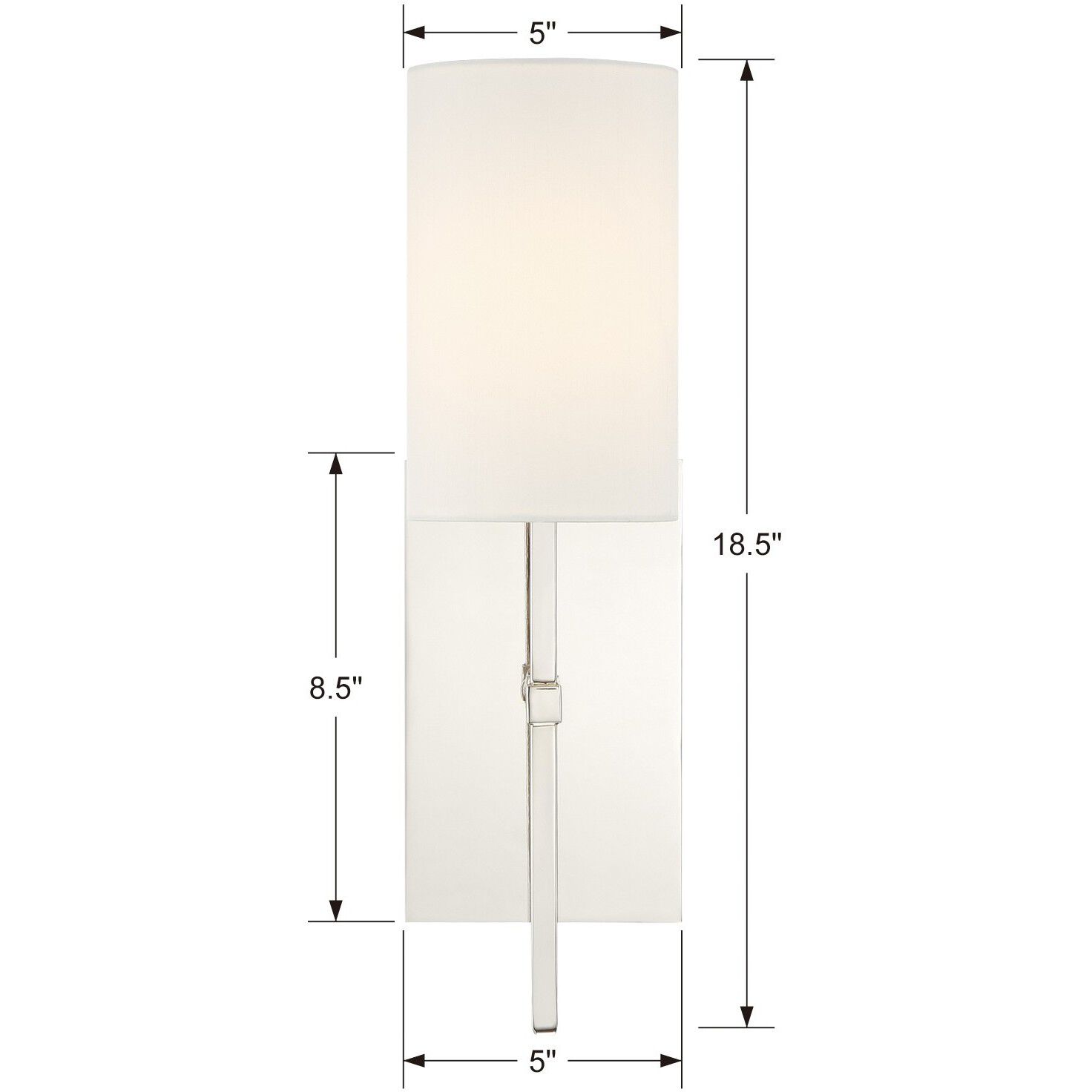 Veronica Sconce Wall Light in Polished Nickel