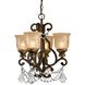 Norwalk 4 Light 17 inch Bronze Umber Mini Chandelier Ceiling Light in Clear Swarovski Strass