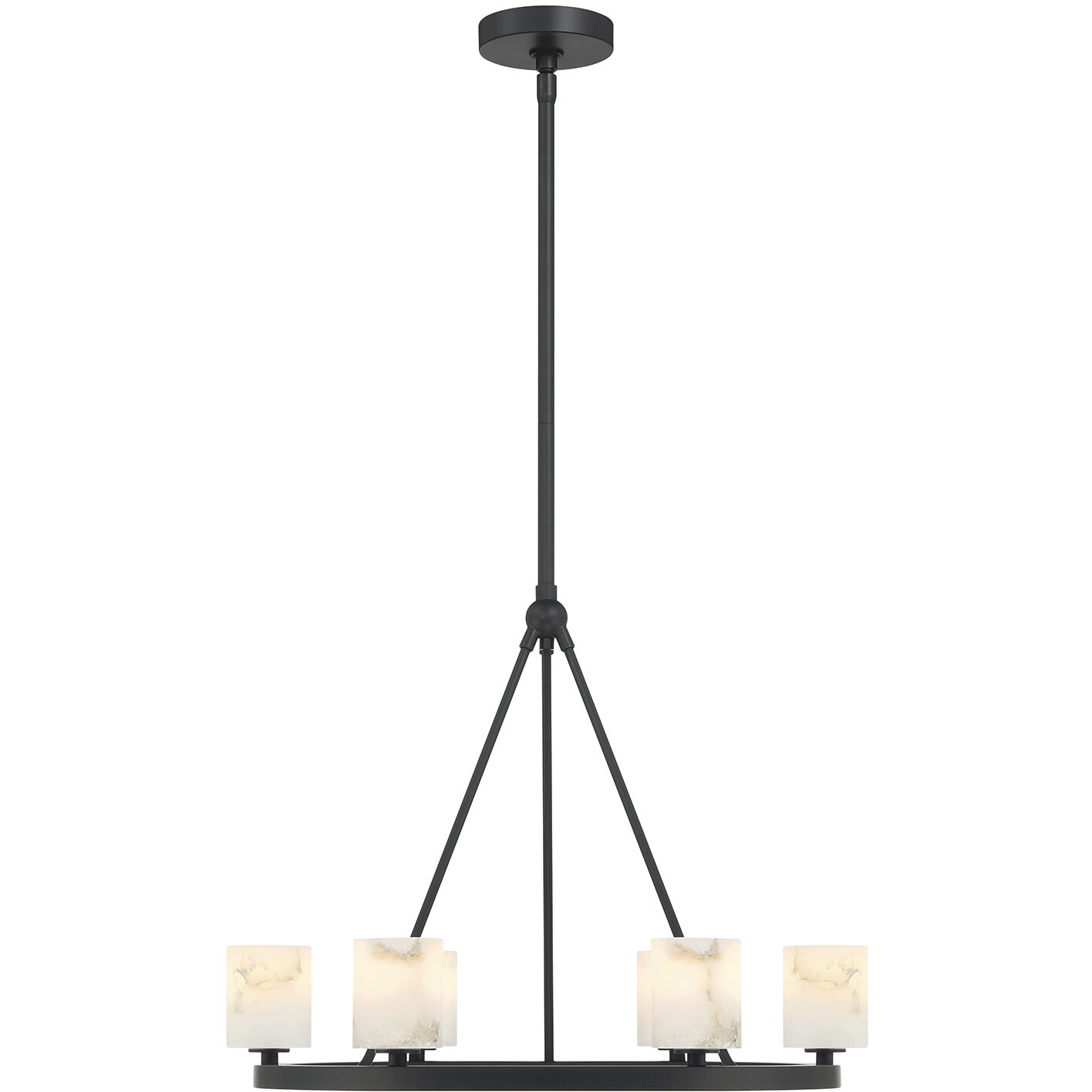 Aragon 6 Light 22.75 inch Matte Black Chandelier Ceiling Light