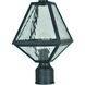 Glacier 1 Light 15.5 inch Black Charcoal Post in Water